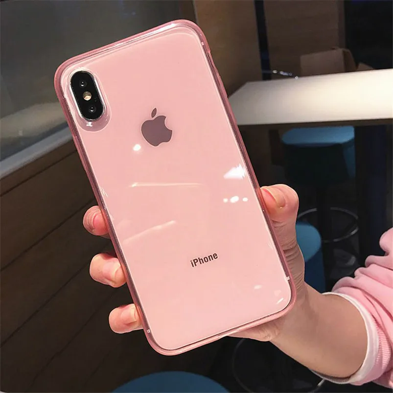 Мягкий чехол из ТПУ для iPhone 6, 6 S, 7, 8 Plus, 11 Pro, XS Max, XR, X 10, роскошная цветная прозрачная рамка, силиконовый чехол для iPhone 7 Plus