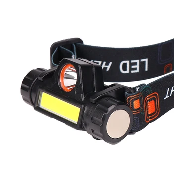 

XPE COB LED Headlamp USB Rechargeable Flashlight Mini Headlight Head Light