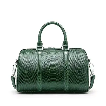 

Luxury Handbag Women Bags Designer Crocodile Printed Genuine Leather Tote Bags Boston Bag Famous Brand Shoulder Handbags 2019