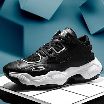 

2020 Spring Men Shoes Casual Men Lace-up Trend Chunky Sneakers Mesh Breathable Comfortable Fashion Thick Bottom Tide Shoes Men