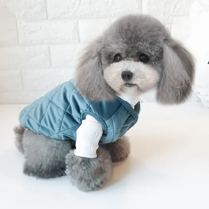 

Plus Dog Vest Velvet Fashion Warm Pet Clothes Autumn and Winter Small Puppy Clothes Dog Cotton Jacket for Small Size Dog Clothes