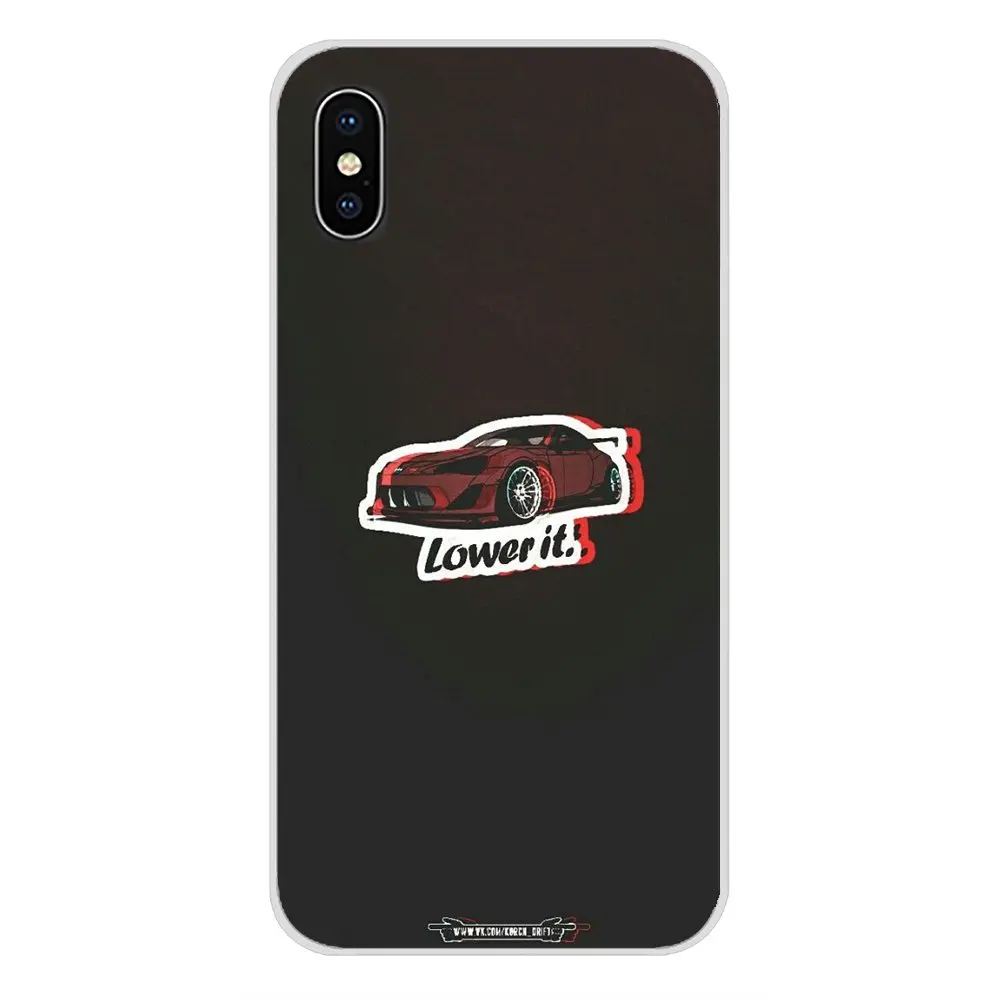 Автомобили для дрифта Автогонки JDM для Apple IPhone X XR XS MAX 4 4S 5 5S 5C SE 6 6S 7 8 Plus, ipod touch 5 6 прозрачный мягкое покрытие кожи - Цвет: images 5
