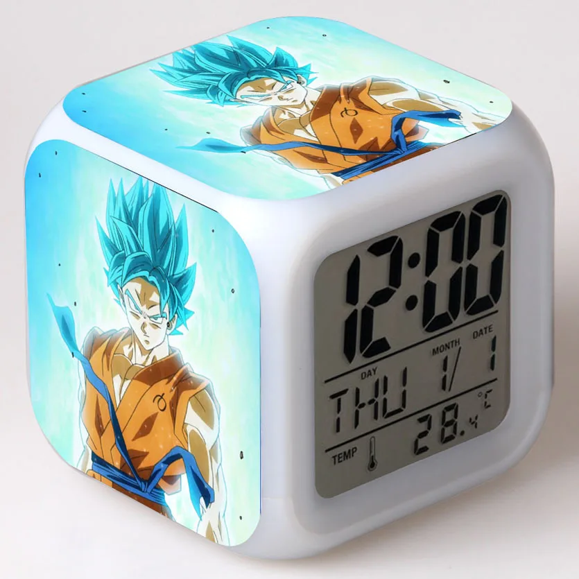

Cartoon Dragon Ball toys Kids Alarm Clock LED Color Changing Digital Clock Desk Night Wake Up Light Glowing Electronic Reveil