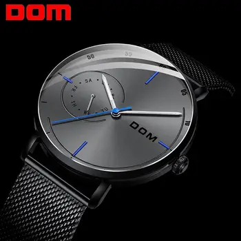 

Mens Waterproof Watches Leather Strap Slim Quartz Casual Business Mens Wrist Watch Top Brand Male Clock 2019 Fashion