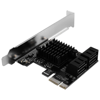 

Pcie To Sata Card Pci-E Adapter Pci Express To Sata3.0 Expansion Card 4 Port Sata III 6G For Ssd Hdd Ipfs Mining