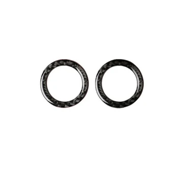 

2Pcs Air Vent Trim Interior Inner Carbon Fiber Black Sticker Parts Set