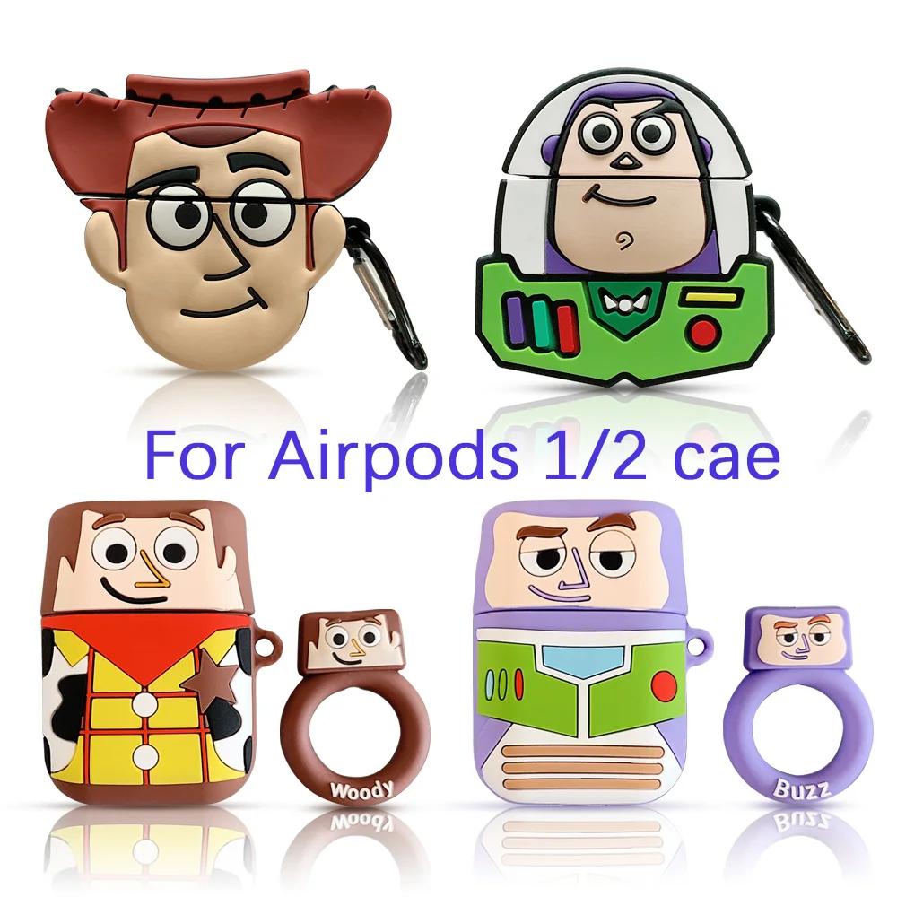 

Cute 3d Cartoon Toy Story Buzz Woody Lightyear Earphone Cover For Airpods 2 Case Silicone Protection Case For Apple Airpods 1/2