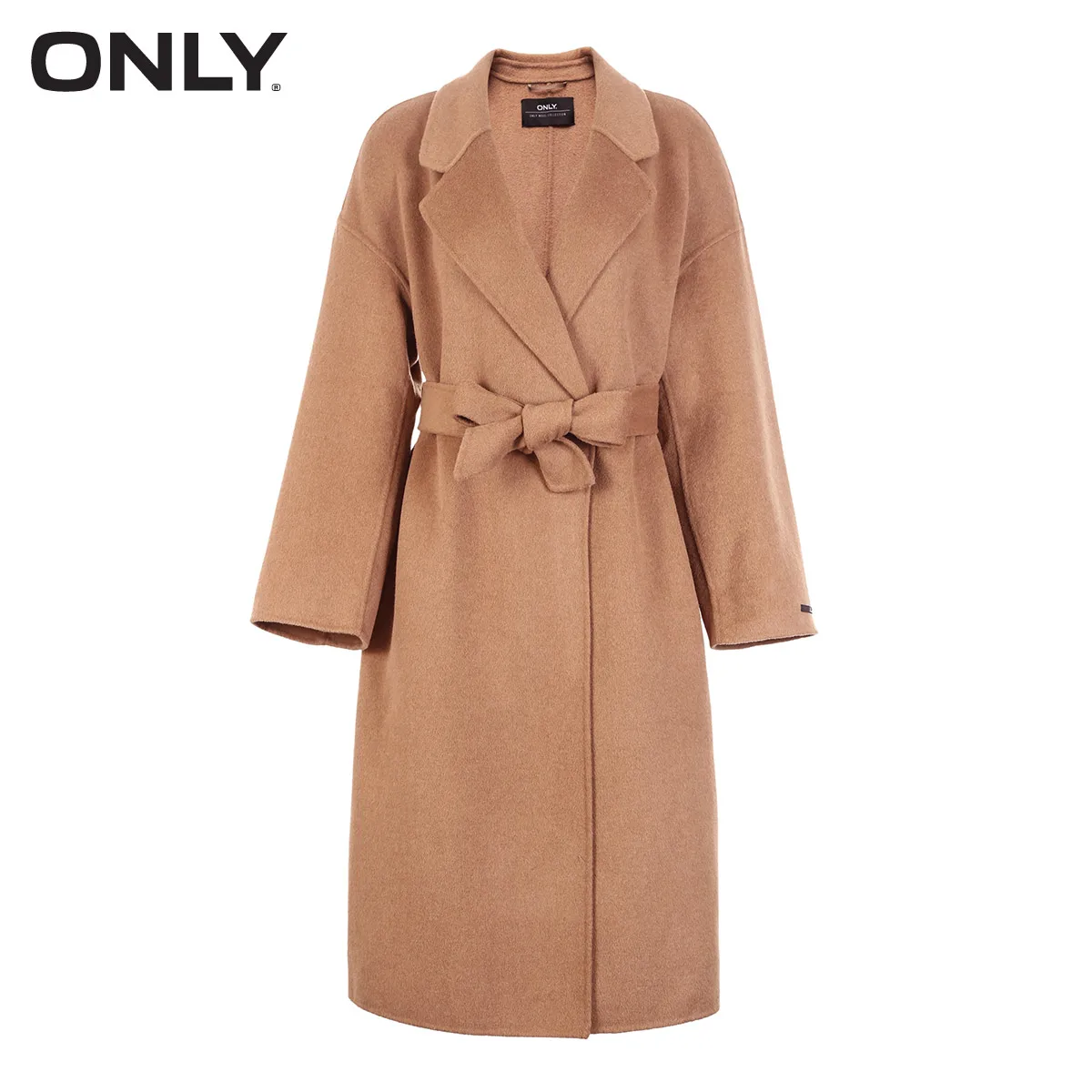 price reduction ONLY Women's Autumn Concealed Buttons Lace-up Long Woolen Coat 11836U506