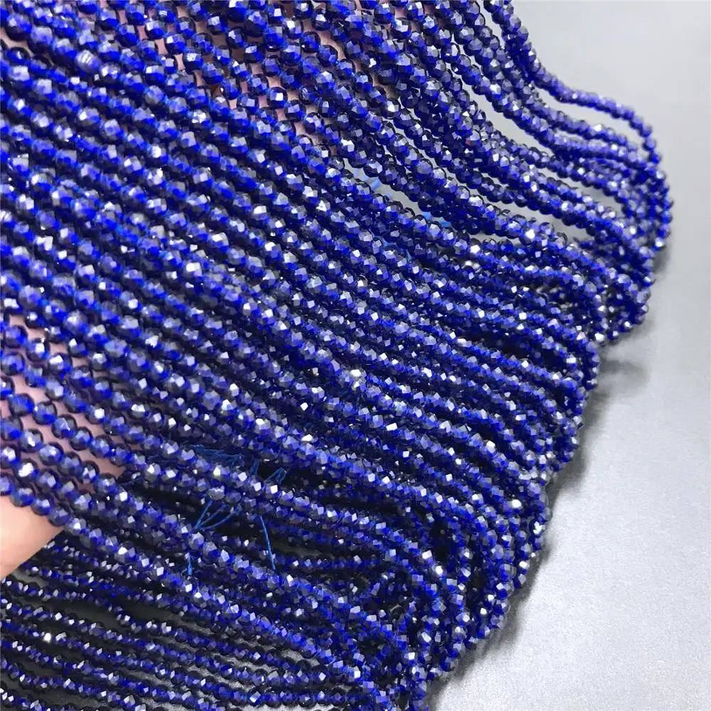 

Natural Small stone beads tiny sapphir e beads blue Micro section loose gem beads 2 3mm Jewelry Making Bracelet earring beads