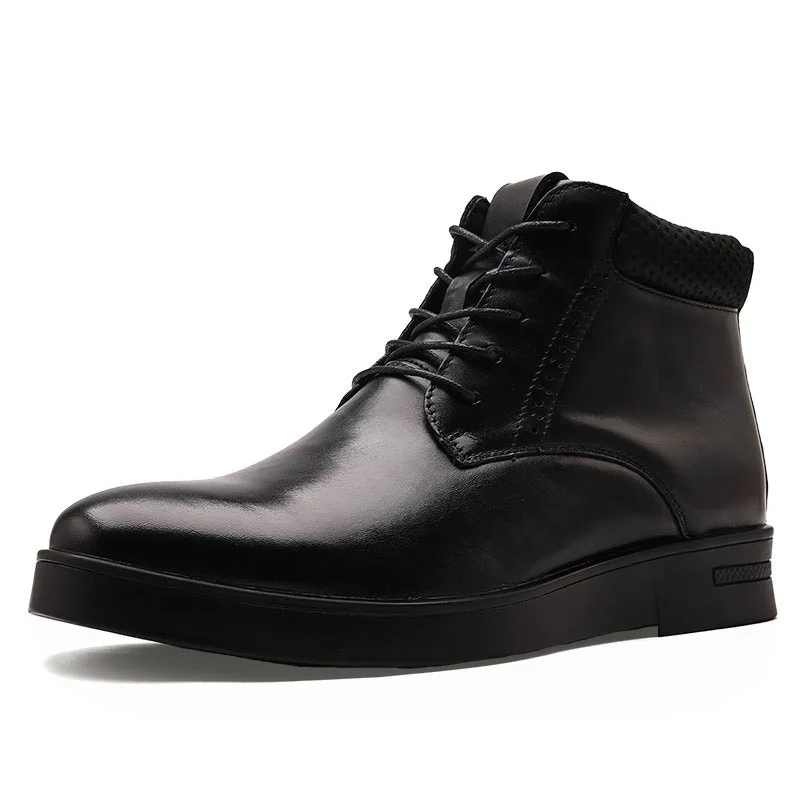 

Youki Man Boots Autumn Winter Male Leather Shoes Genuine Leather Men's Shoe Ankle Boot Big Size