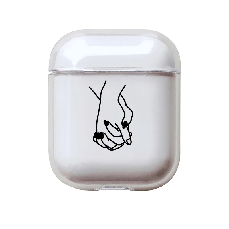 I201130 Мягкий милый Чехол Air Pods для Apple airpods, роскошный простой чехол для влюбленных, прозрачный чехол Airpods для наушников, аксессуары, чехол - Цвет: I201130