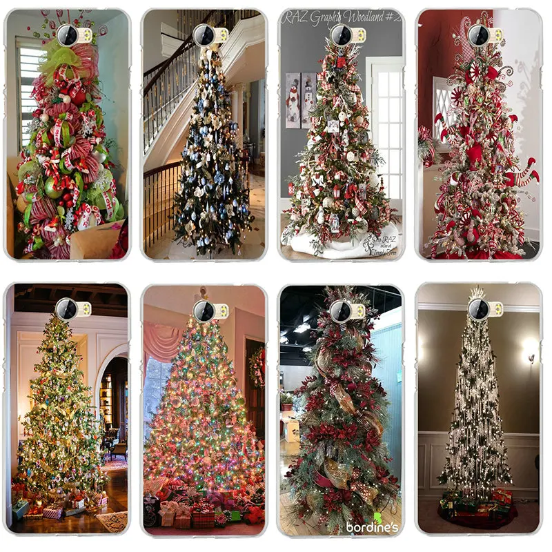 Phone Cases for Huawei Nova 2 5 G8 G9 GT3 GX8 GR5 P9 P Smart Lite Pro 2017 2019 Elegant Decorated Christmas Trees Gift | Мобильные