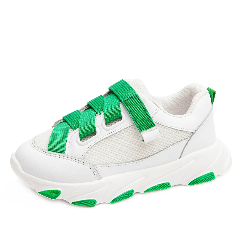 Сетчатый материал; Детские кроссовки детская обувь для девочек детские спортивные сетчатые резиновые детская обувь для девочек и мальчиков теннис infantil спортивные детские кроссовки - Цвет: Зеленый