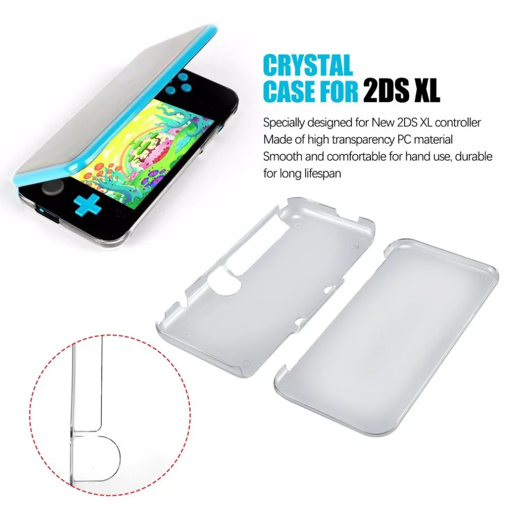 Защитный прозрачный ТПУ 2DS XL LL, 2DS XL чехол для 4 цветов, Жесткий Чехол, 2DS XL чехол