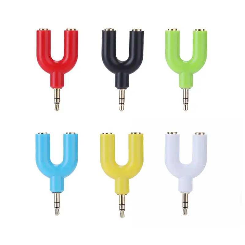 

3.5mm Extension Earphone Headset Audio Splitter 1 Male to 2 Female Adapter
