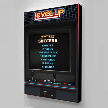 

Game machine level up Canvas HD Posters Posters And Prints Wall Pictures For Living Room Cuadros Modernos