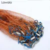 Lawaia-Cable trenzado naranja fuerte de estilo americano, con anillo de aluminio/anillo azul, Red de aterrizaje de pesca, diámetro de 240cm-600cm ► Foto 2/5