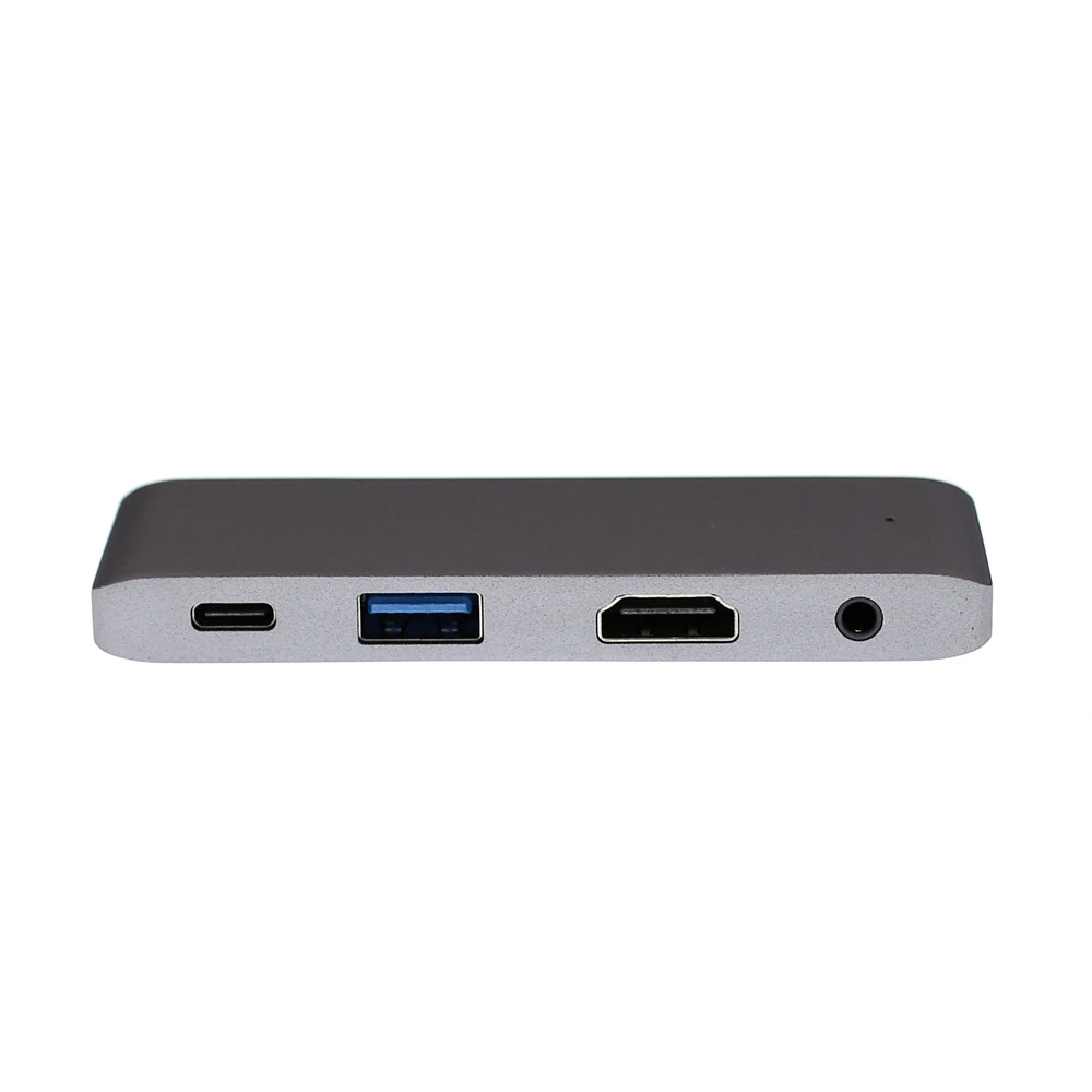 Pingle USB 3,1 тип-c к USB3.0 концентратор HDMI 3,5 мм аудио PD Зарядка 4 в 1 ноутбук док-станция для Macbook Air Pro