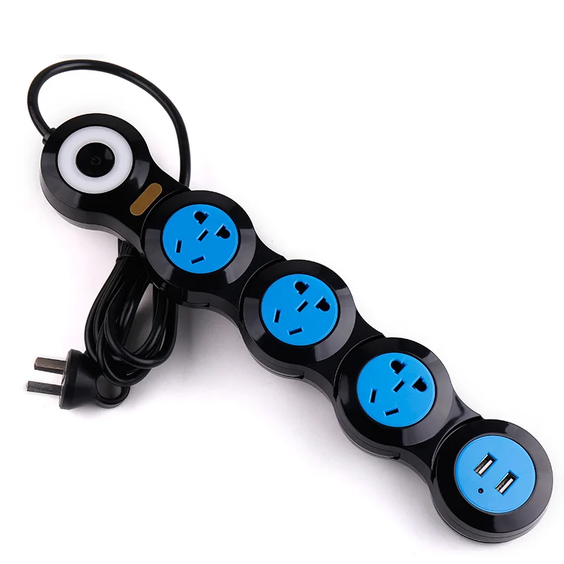

extension socket Strip House plug AU pop power retractable strip Rotary row plug USB drag line board phone charging power socket