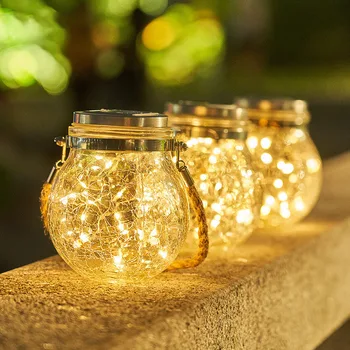 

Outdoor LEDS Crystal ball Solar Lamp Power LED String Fairy Lights Solar Garlands Garden Christmas festival party Decoration