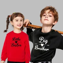 Sibling Matching Outfits Big Brother Little Brother Set Sisters Clothes Kids Sweatshirt Baby Girl Boy Pullover Child Tops Tshirt