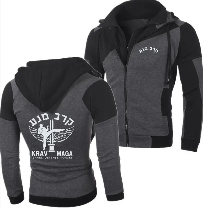 Весенне-осенняя модная мужская флисовая толстовка с капюшоном новая Krav Maga