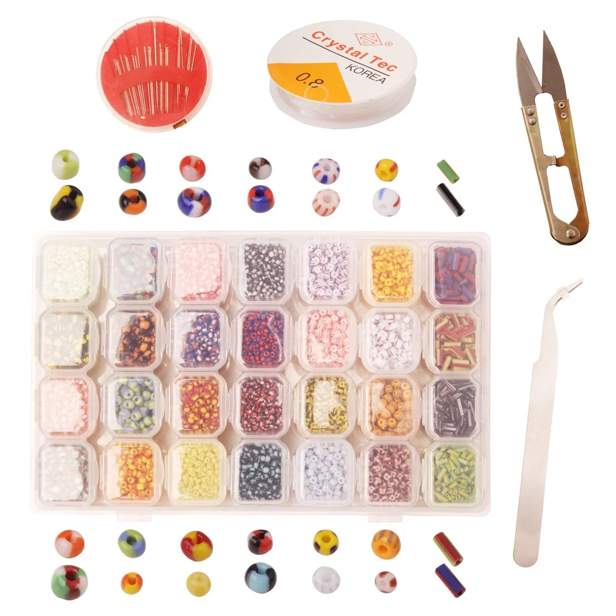 

28 сеток Diy полосатые бусины «арбуз» трубы для самостоятельного изготовления ювелирных изделий Аксессуары