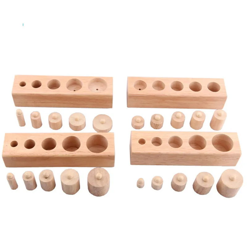 

Logwood Russian warehouse Wooden toys Montessori Educational Cylinder Socket Blocks Toy Baby Development Practice and Senses