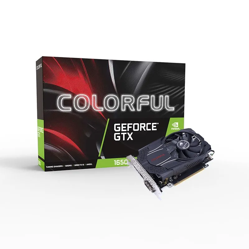 Цветная видеокарта/GTX 1650 4 ГБ/128 бит GDDR5 GPU/Компьютерная видеокарта/DVI/HDMI/DP игровая