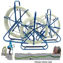 4,5/6 мм Рыбная лента Стекловолоконная катушка проволочная кабельная труба ходовой шток воздуховод Rodder Рыбная лента Съемник Стекловолоконный пол трубопровод телекоммуникационная стена