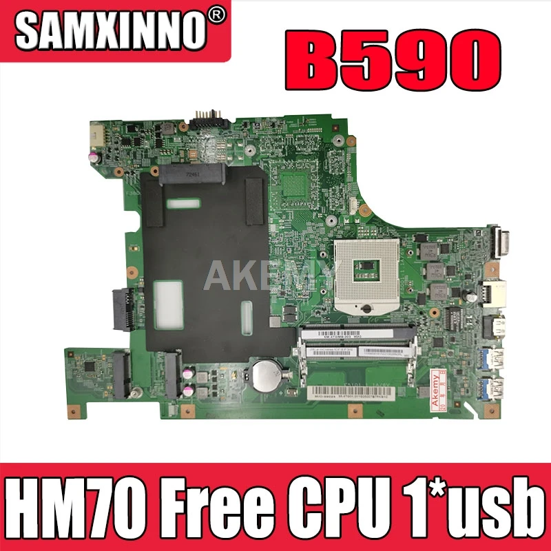 B590 laptop motherboard UMA PGA989 DDR3 Fit For Lenovo B580 V580c Mainboard LA58 MB HM70 free CPU 1*usb | Компьютеры и офис