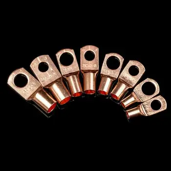 

140pcs Copper Wire Ring Terminal Lug Battery Welding Bare Cable Connectors Kit Durable And Practical To Use