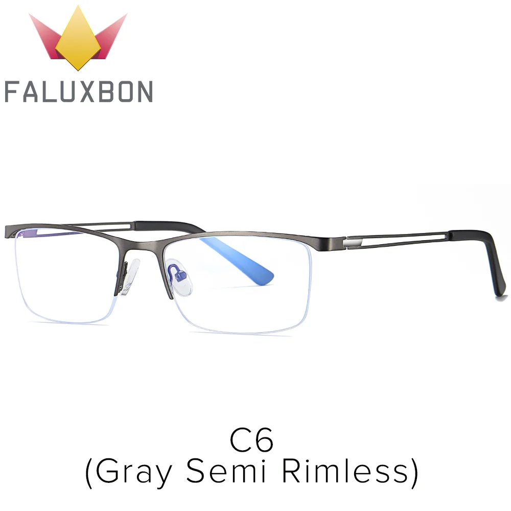 Анти-синий светильник, блокирующие очки для мужчин, компьютерная игра, анти-синий луч, очки для мужчин, защита от излучения, очки без оправы Remi - Цвет оправы: C6-Gray-Semi