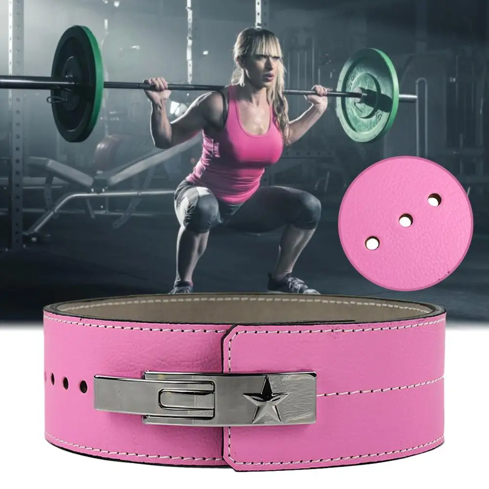 

Genuine Leather High Quality Weightlifting Belt Lever Belt Waist Squat Hard Pull Fitness Belt For Indoor Fitness Traning