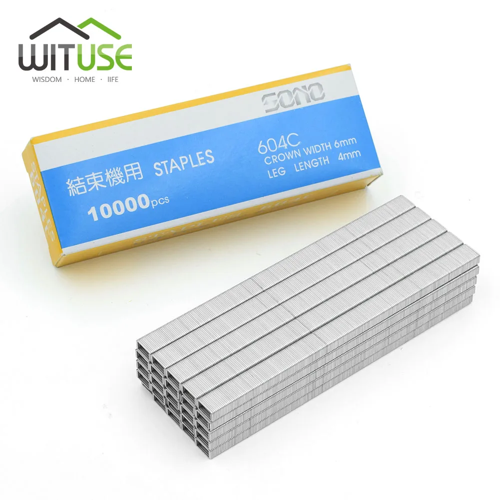 

1/4/8 Boxes Silver 4mm Leg Length Staple Paper Binding Book Staples Vines Tying Machine Garden Grafting Stem Bind 10000pcs/box