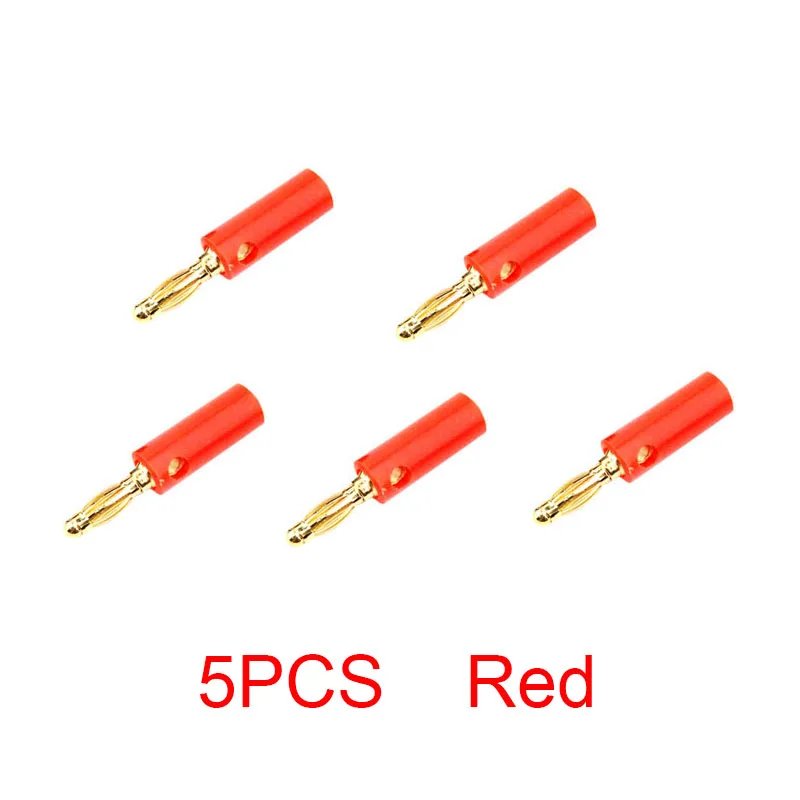 5PCS red 10 шт. 4 мм аудио динамик винт банан золотая пластина разъемы черный красный Facotry онлайн Golde - Цвет: 5PCS red