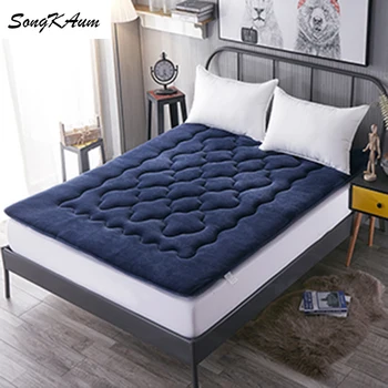 

SongKAum Exquisite Warm Fleece Mattresses 1.5/1.8m Student Dormitory Thicken Tatami Foldable Single Double Home Mattress