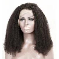 IXTUYLLY Perruques en cheveux humains vierges 4C Afro Kinky Curly avec fermeture en dentelle transparente, perruques brésiliennes U-Part Lace Frontal pour femmes noires 1
