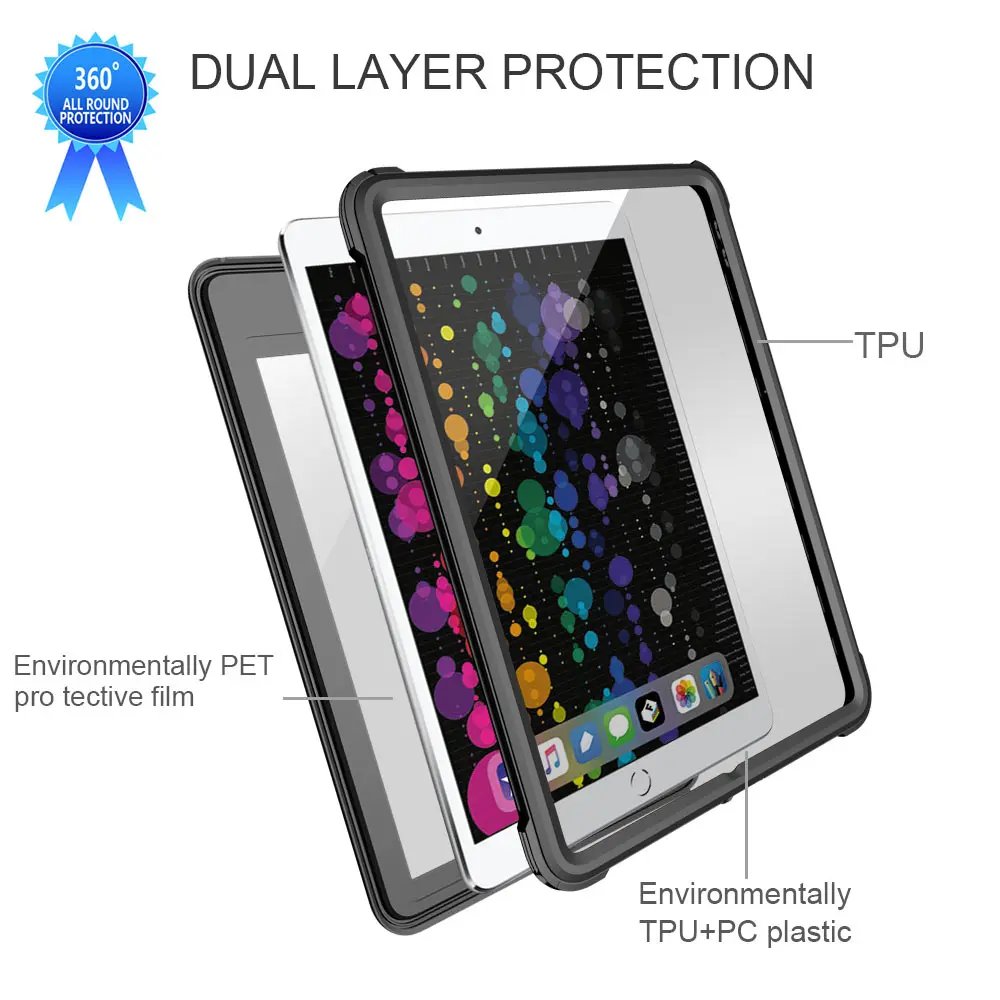 Prova Impermeável Água para Ipad Pro 11 2023 2023 Case à Prova de Choque para Ipad Pro 10.5 10.2 Tablet Capa para Ipad 2023 2023 Mini ar Case à - Imagem 2
