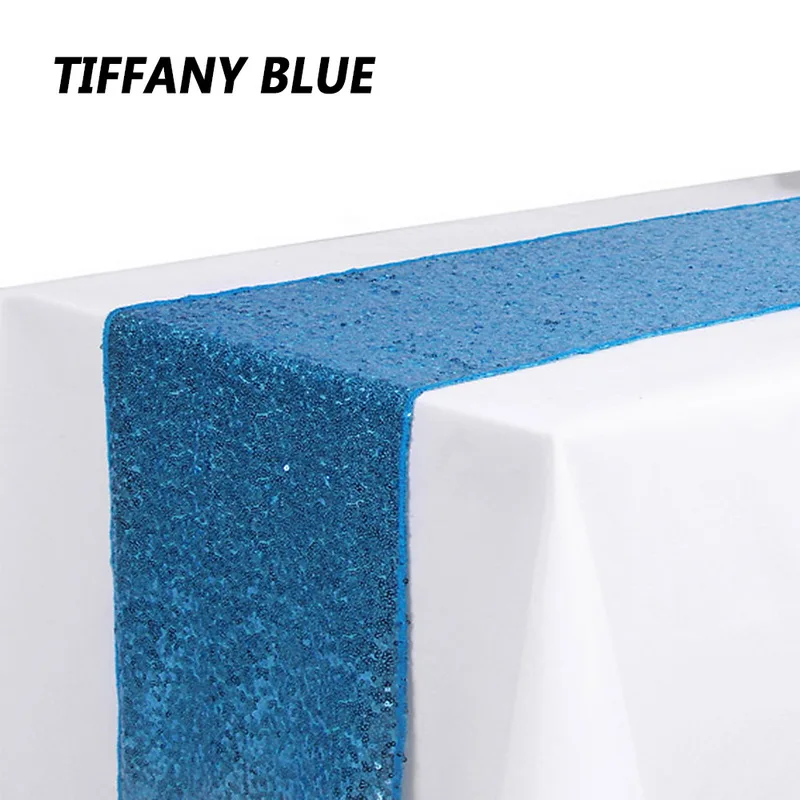 blue Хит, 4 цвета, блестящая скатерть с блестками для стола, блестящая Скатерть для свадьбы, вечеринки, домашнего банкета, декор для спальни, 30x180 см, VC - Цвет: blue