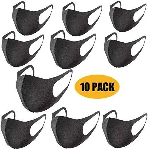 

10pcs Thin Face Sponge Mask Washable Breathable Reusable Windproof Dust-Resistant Large inventory Fast Delivery for Adults