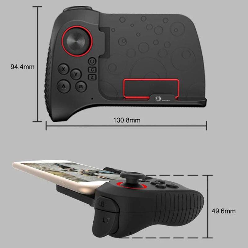  RISE-Wireless Bluetooth Gamepad Pubg Mobile Controller Game Joystick Trigger Button for Ios Android