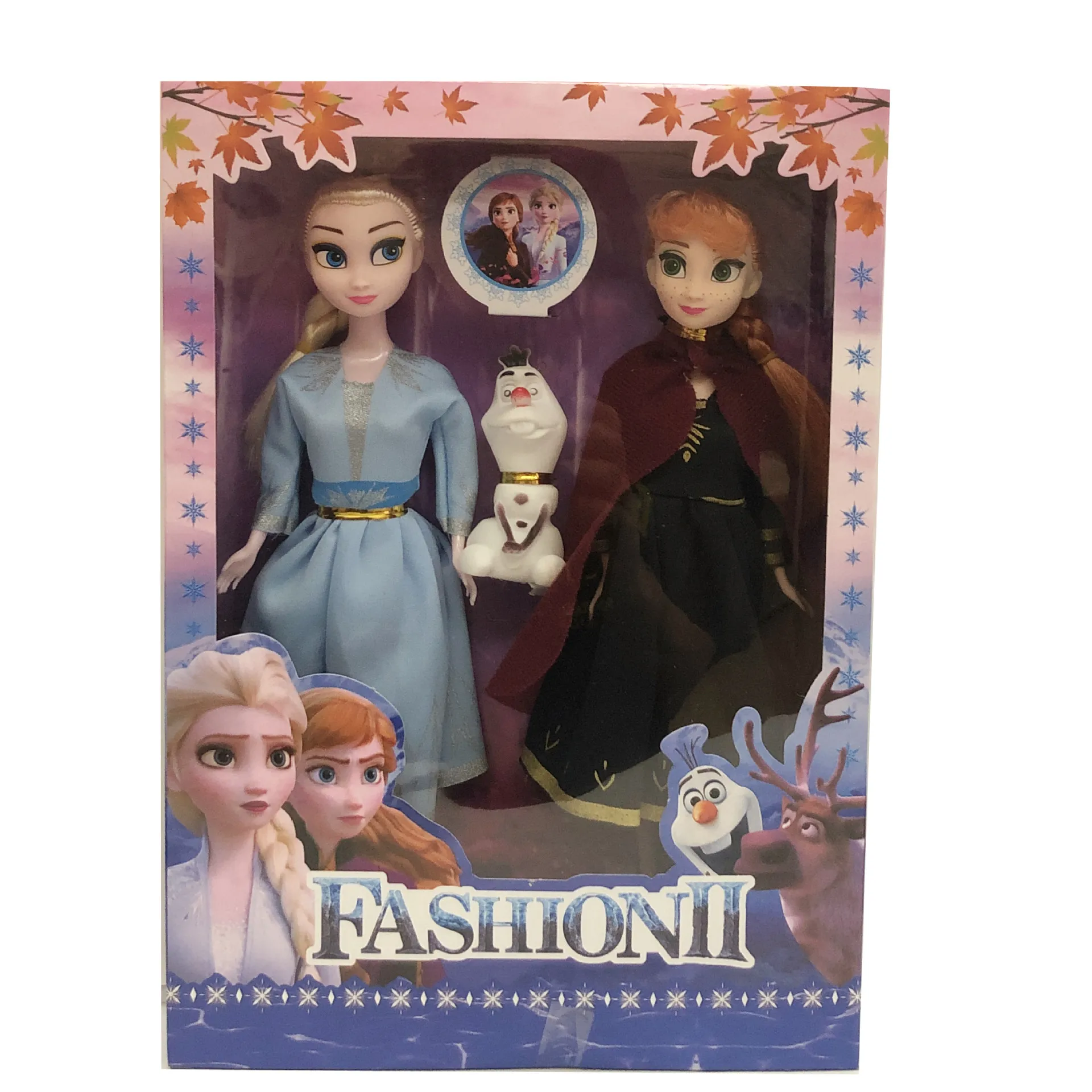 Комплект из 3 предметов Холодное сердце 2 Kawaii Плюшевые куклы с Эльзой и Анной
