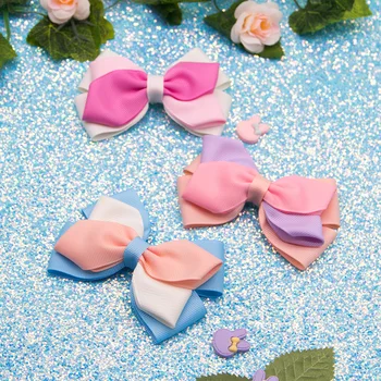 

Ribbon Children's Bow Hairpin Cute Fashion Korean Girls Accessories Solid Color Side Clip Ladies Hair Clip New Cute Barrette