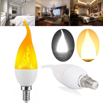 

E14 3W LED Bulb Flashing Flame Candle Light For Home Chandelier Replacement Lighting Decoration Durable Party Decoration Lights