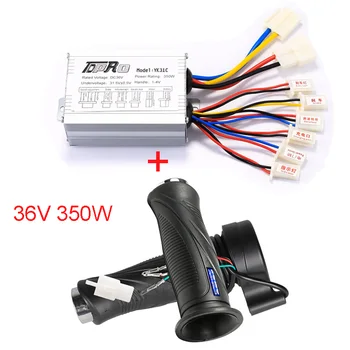 

TDPRO Motorcycle 36V 350W Motor Brush Controller Speed Throttle & Twist Grip for Electric Bicycle Scooter ATV Buggy Bike Go Kart