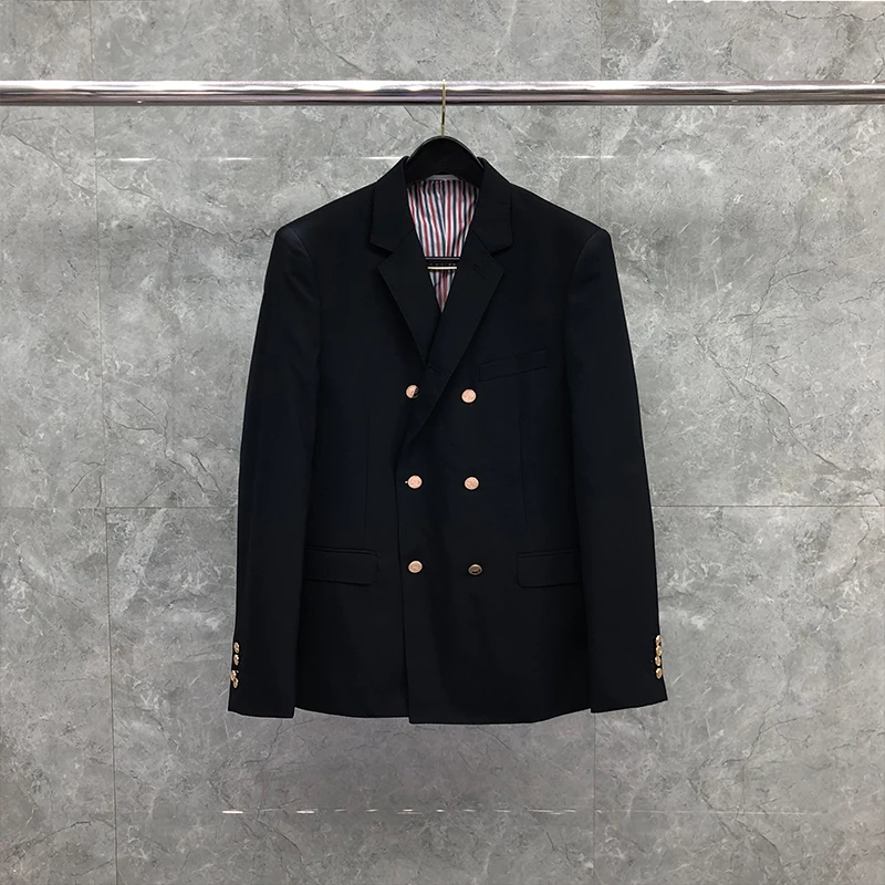 TB THOM Suit Autunm Winter Man Jackets Fashion Brand Blazers Classic Gold Buttons Double Breasted Coats Wholesale - Цена: 13 966,21 руб.