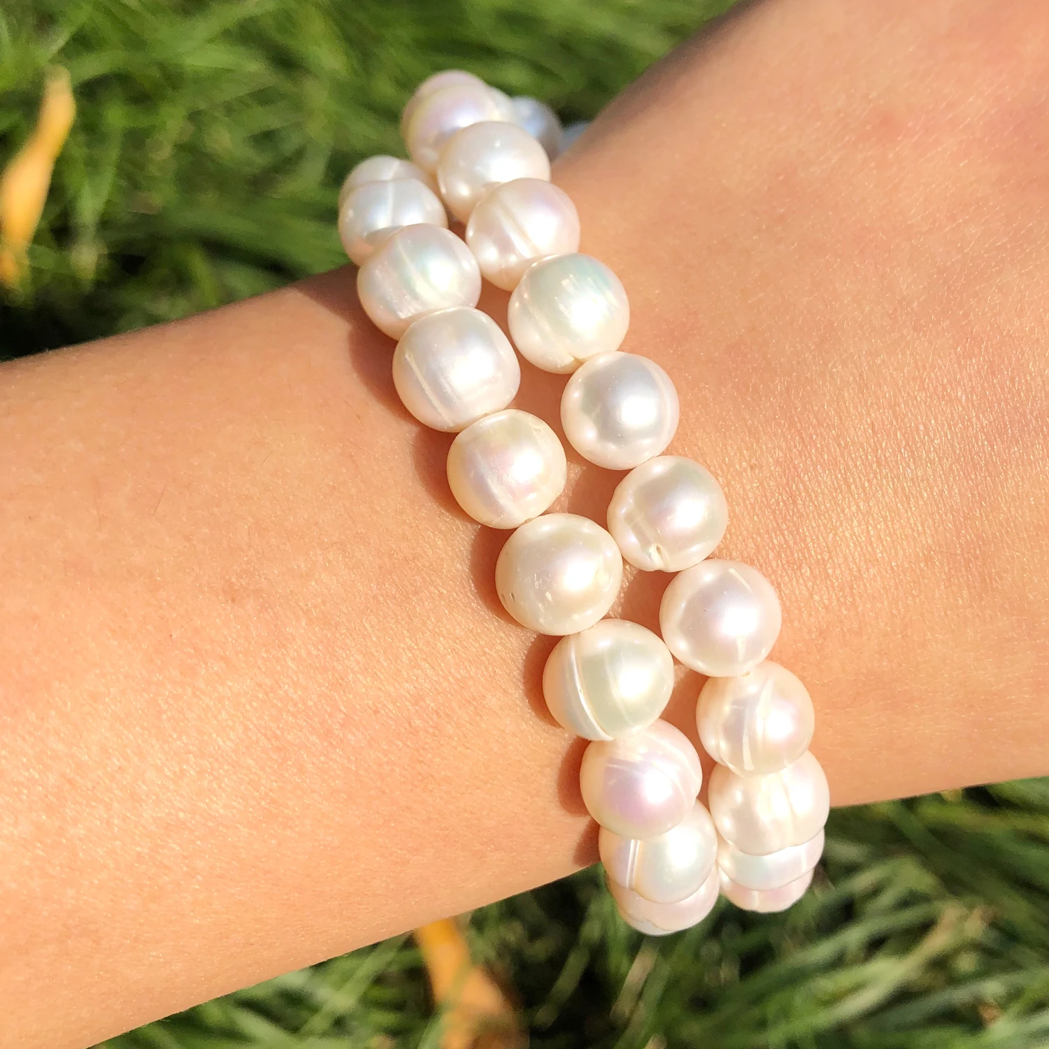Natural Freshwater White Pearl 6-7mm 7-8mm 9-10mm Round Beads for Jewelry Making DIY Charm Earrings Bracelet Necklace 15 inches 5