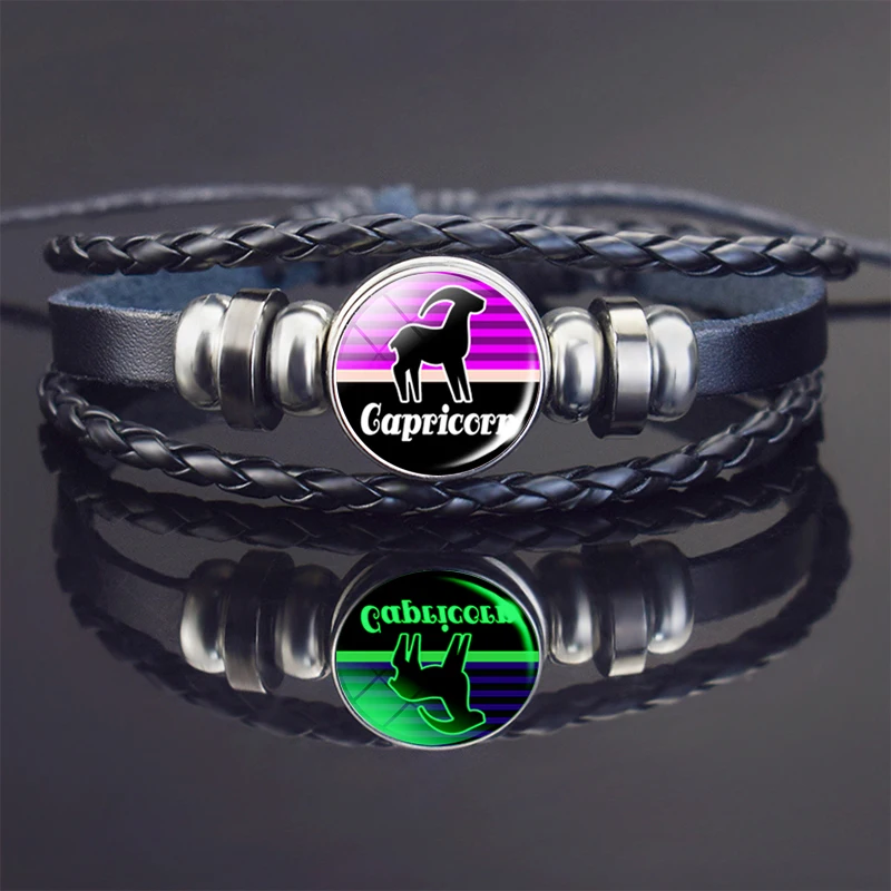 Universe Galaxy Capricorn 12 Constellation Bracelet Women Virgo Leo Eight  Planet Bracelet Solar System Nature Stone