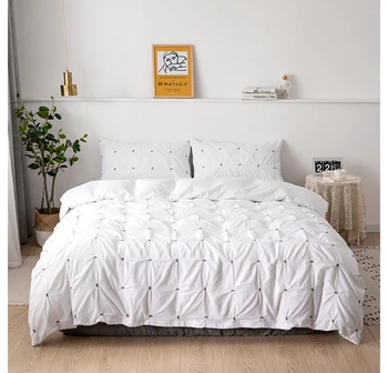 

Fashion Duvet Cover Set Lattice Bedding Sets Polyester Quilt Covers Single Double Queen King Bed Bedclothes pillow 3pcs case
